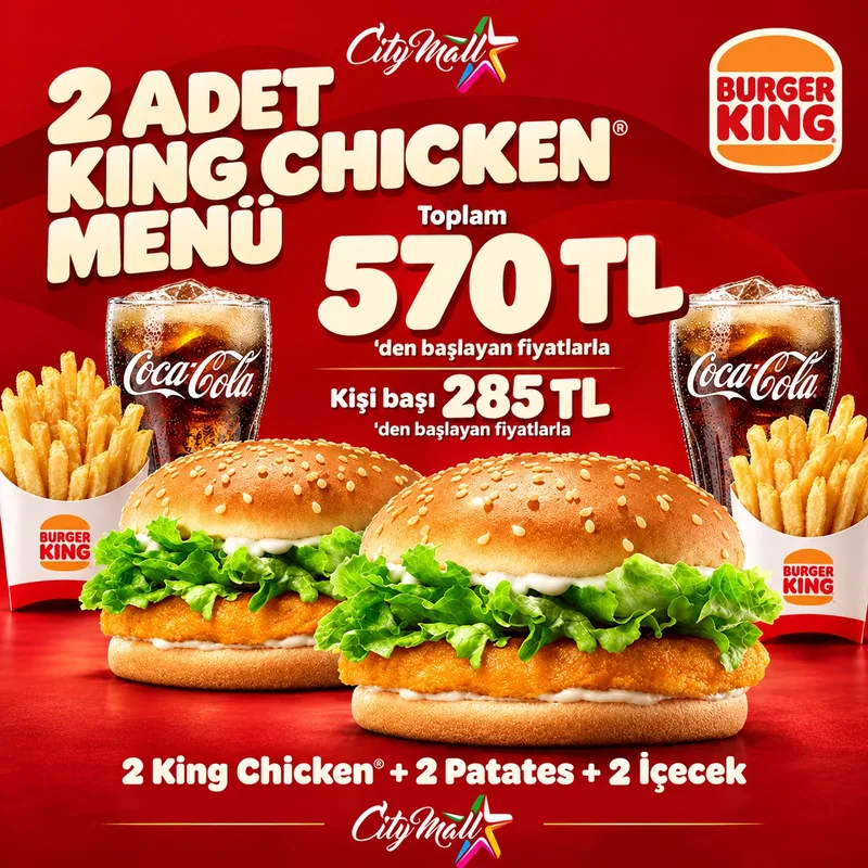Burger King’de 2 King Chicken Menü